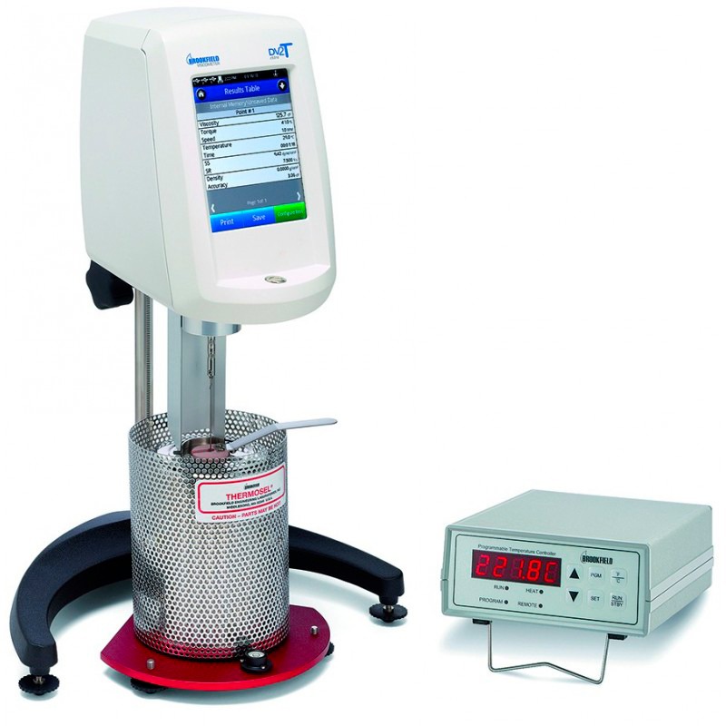 Brookfield DV2T rotational viscometer with Thermosel bath